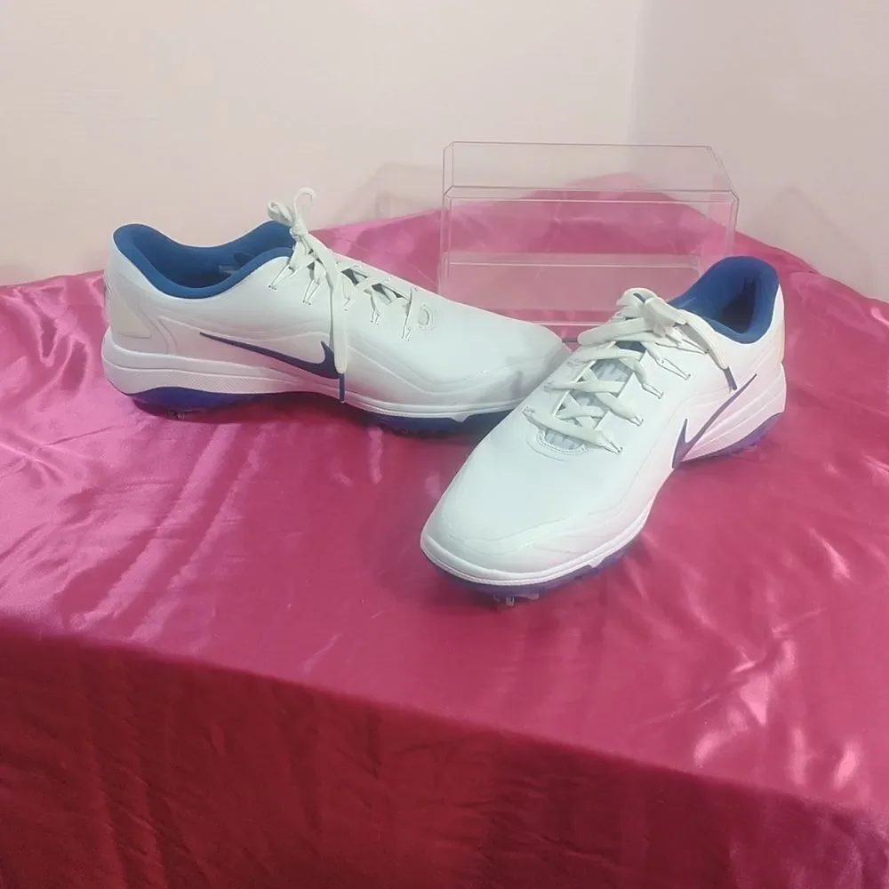 Nike Mens SZ 9 React Vapor 2 Golf Shoes White Blue BV1135-102 NWOB.